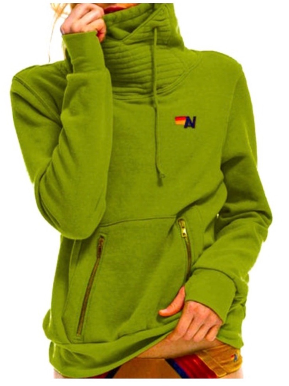 NWT Aviator Nation Olive Green Ninja Hoodie